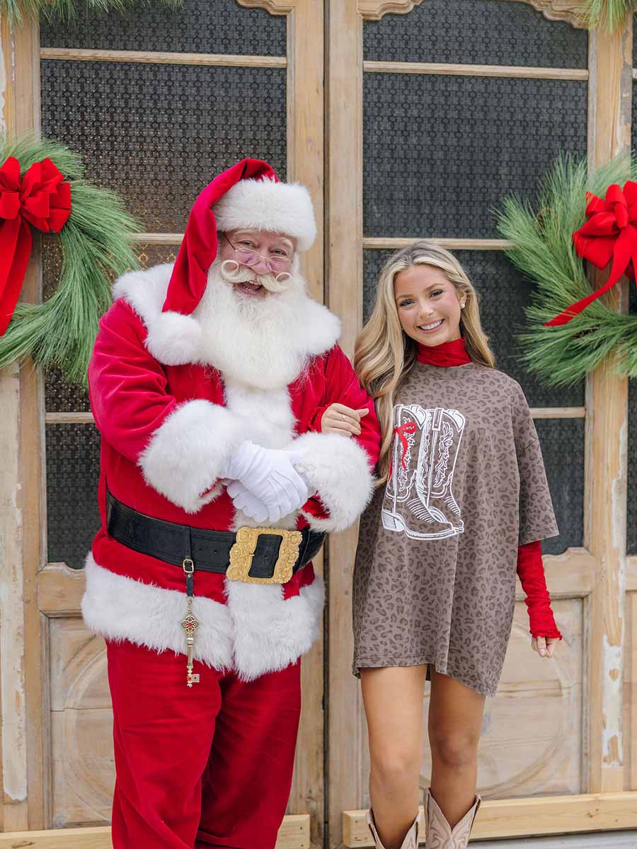 Western Boots Leopard Print Tee/Dress