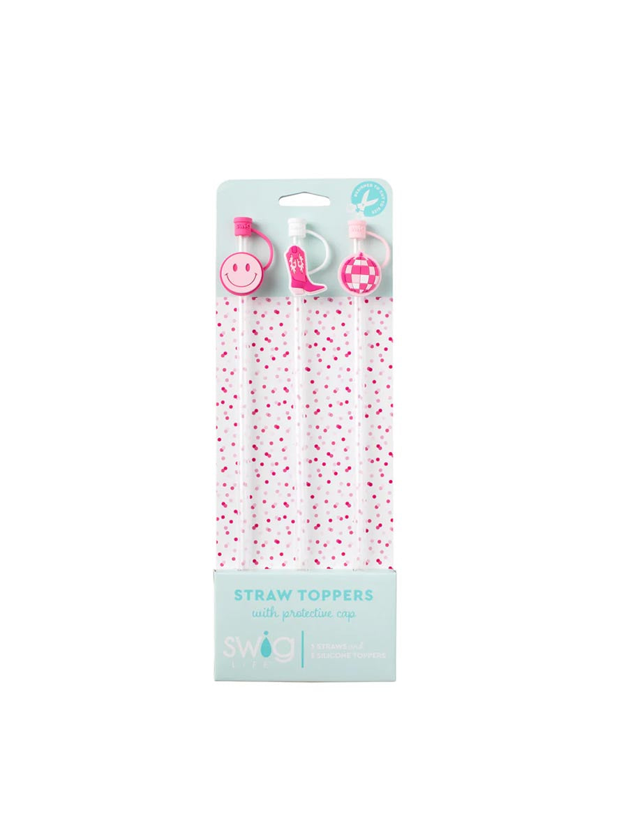 Let's Go Girls Straw Topper Set