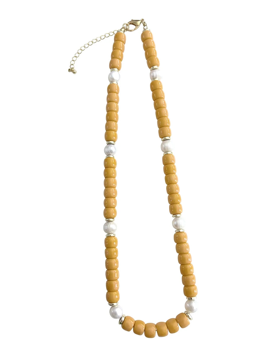 Victory Beaded Pearl Necklace (3 Colors)
