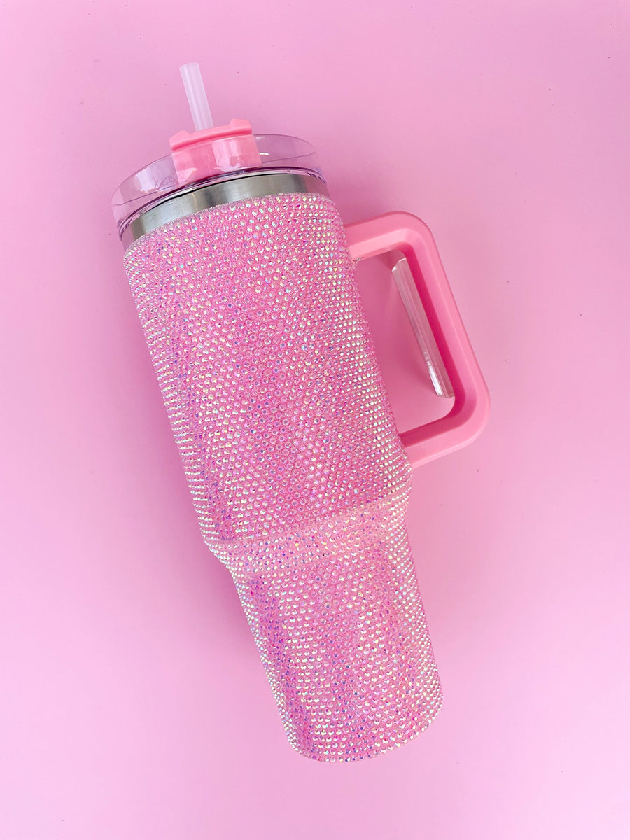 Pink Rhinestone 40 oz. Tumbler