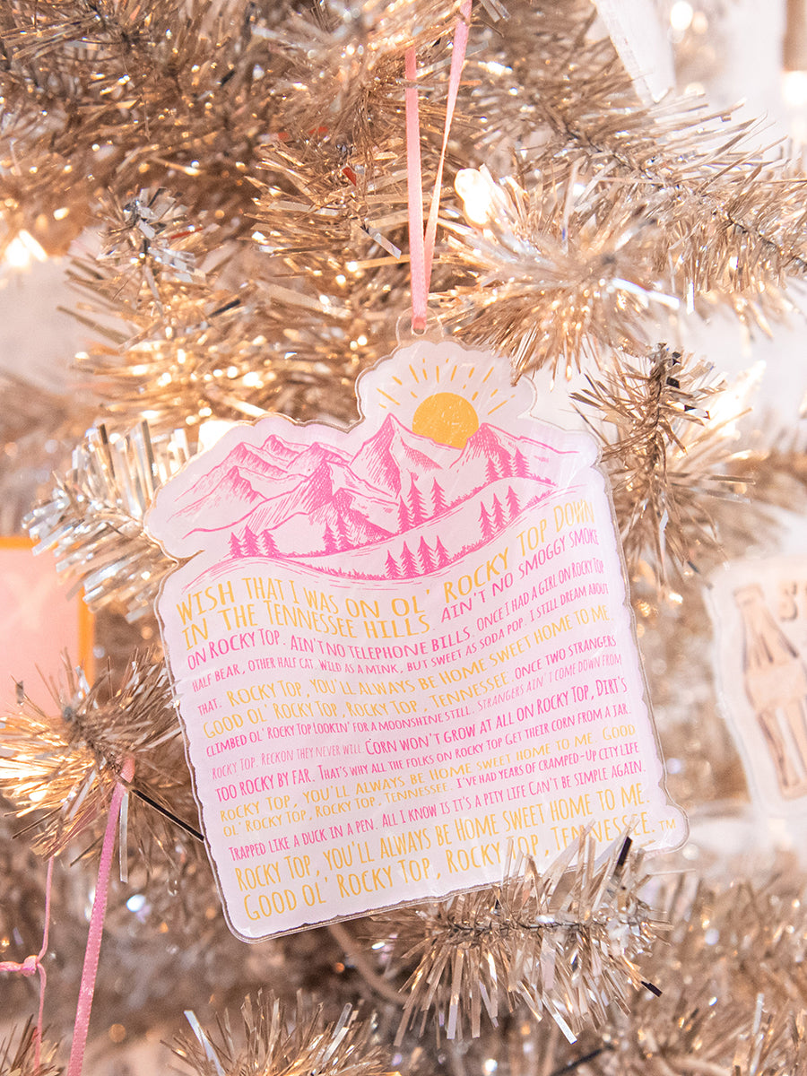Rocky Top Lyrics Christmas Ornament