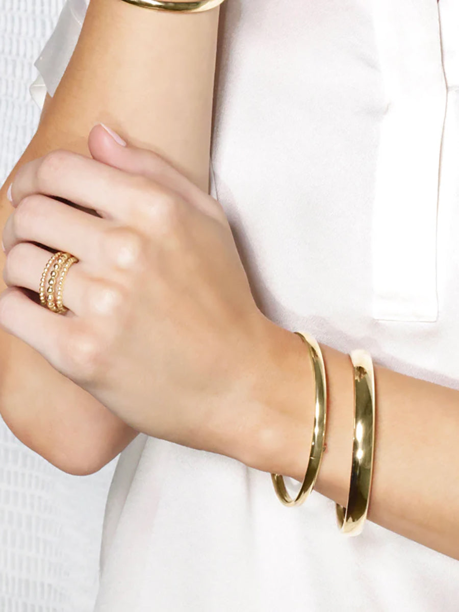Cherish Gold Bangle Bracelet (2 Sizes)