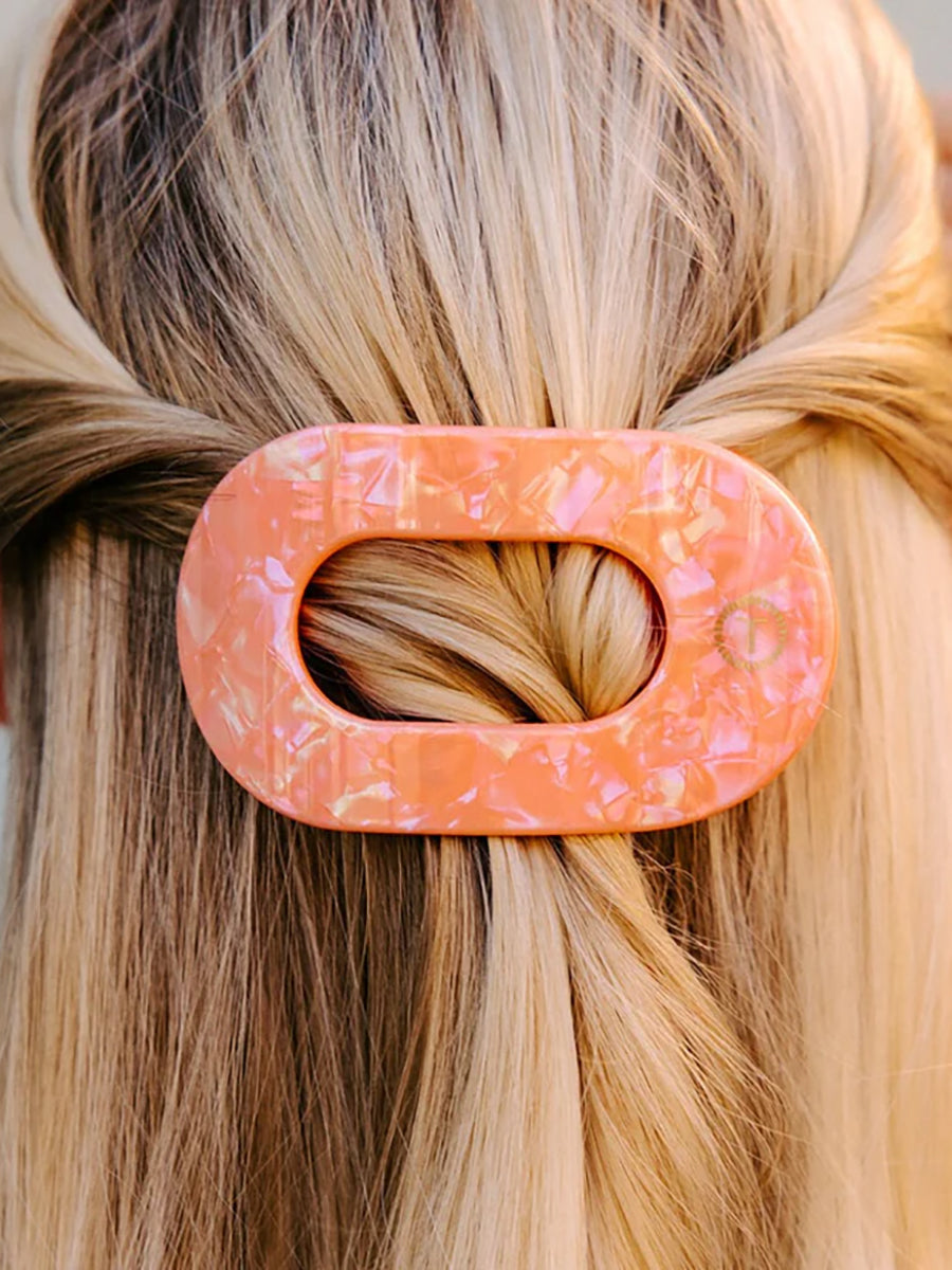 Teleties Dreamsicle Medium Flat Round Hair Clip