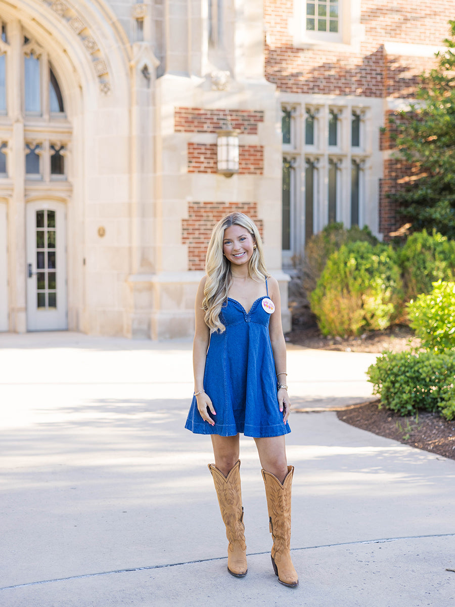 Denim Babydoll Dress