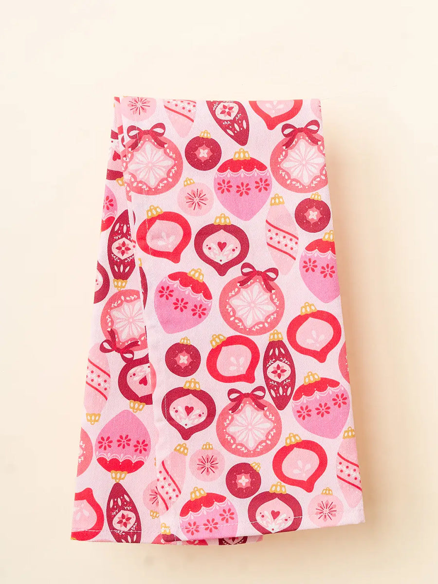 Christmas Ornaments Tea Towel