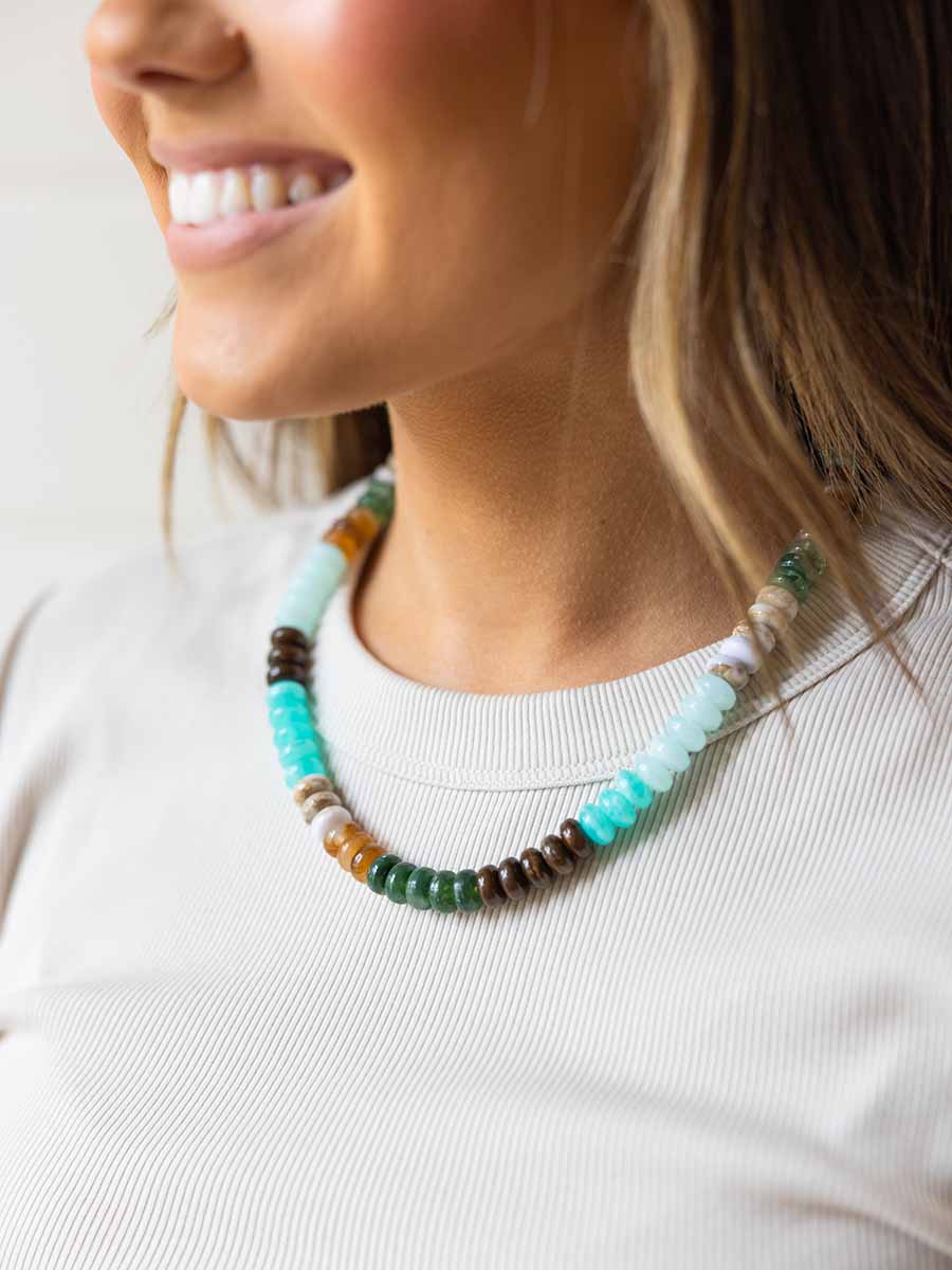 Knotted Stone Bead Necklace (5 Colors) **Doorbuster**