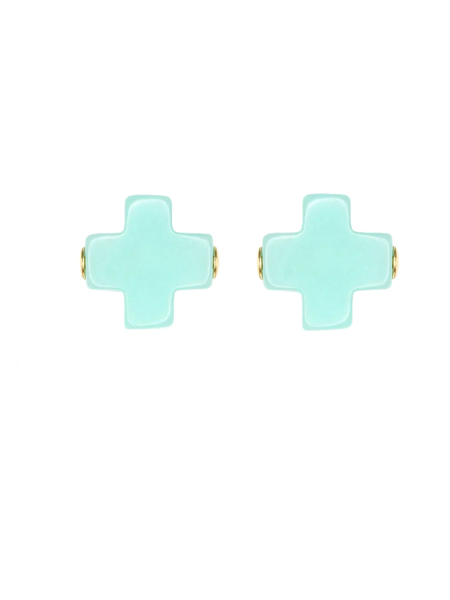 Signature Cross Studs (7 Colors)