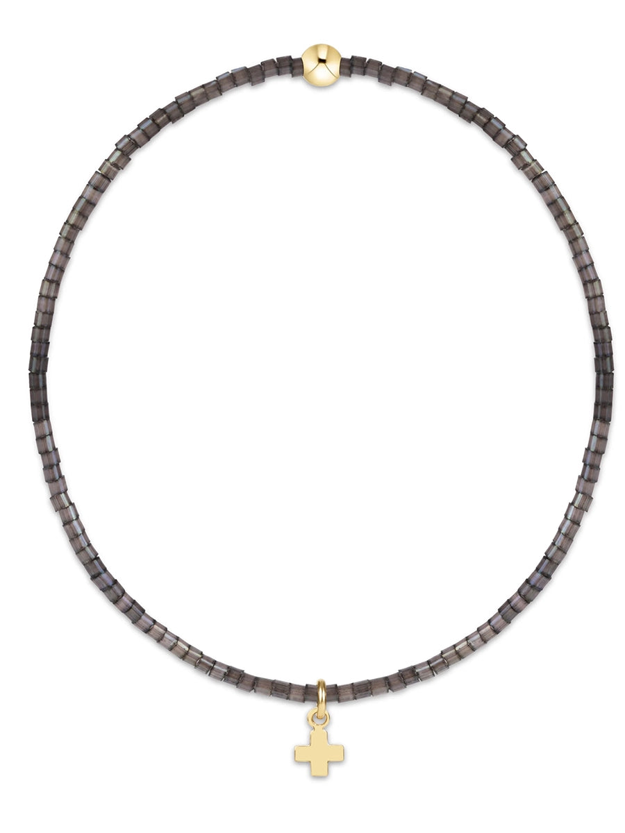 Hope Classic Signature Cross Bracelet-Small Gold Charm (12 Colors)