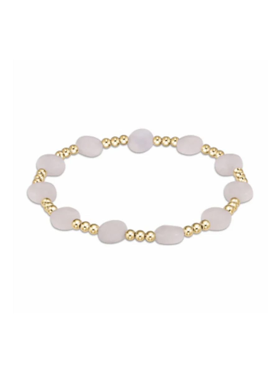 Extends Admire Gold 3mm Bead Gemstone Bracelet (6 Colors)