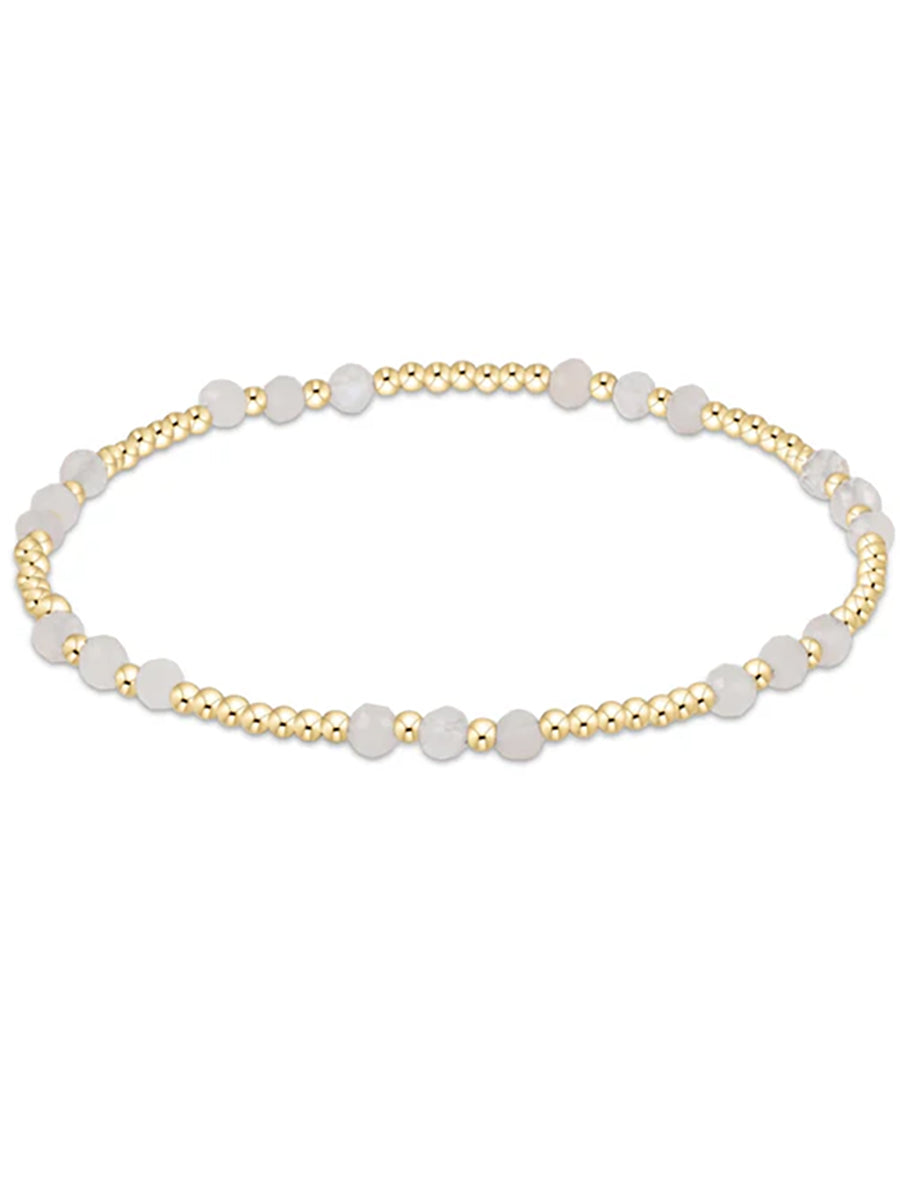Gold Joy 3mm Gemstone Bracelet (12 Colors)