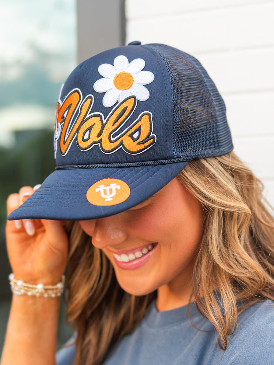 Vols Daisy Navy Custom Trucker Hat