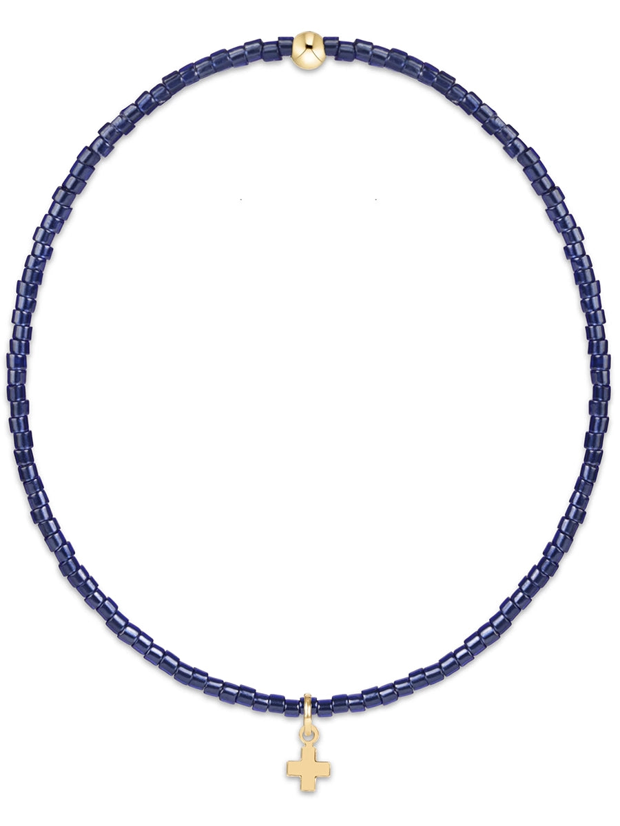 Hope Classic Signature Cross Bracelet-Small Gold Charm (12 Colors)