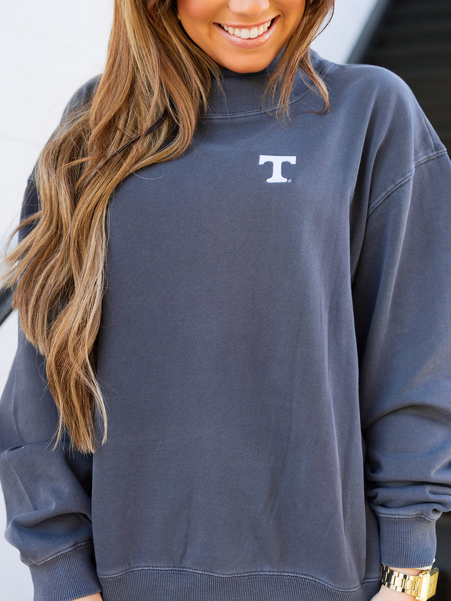 Mock Neck "Power T" Pullover