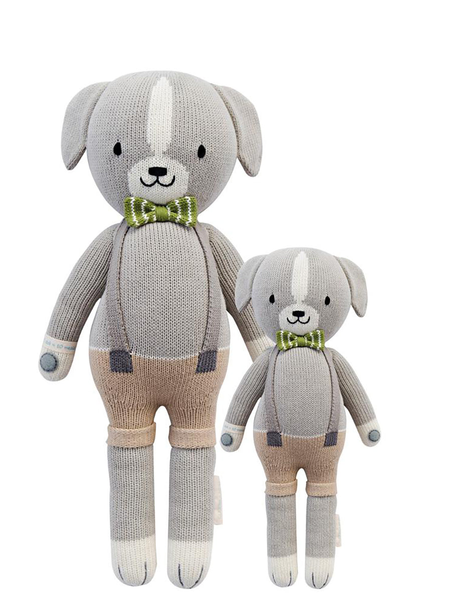 Cute stuffed dog toys wearing bow ties