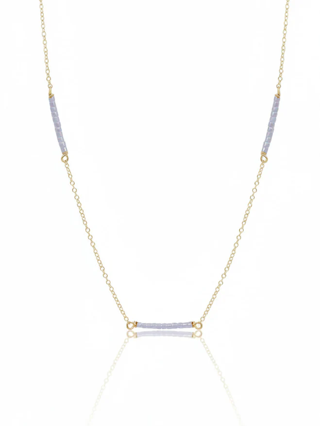 Ocean Mist Beads on Gold Chain