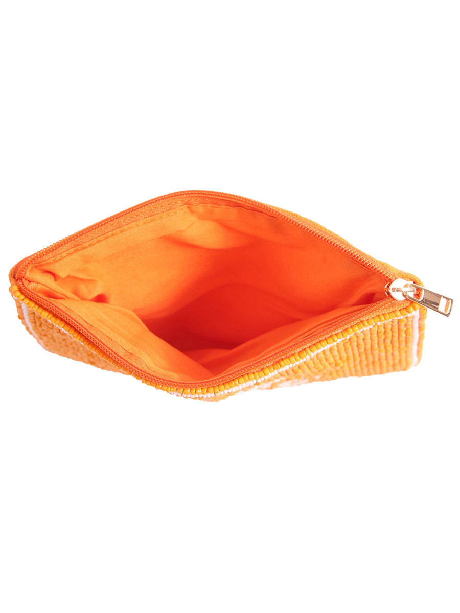 "Go Vols" Beaded Coin Pouch