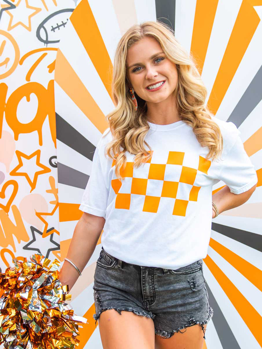 White Tennessee gridiron tee