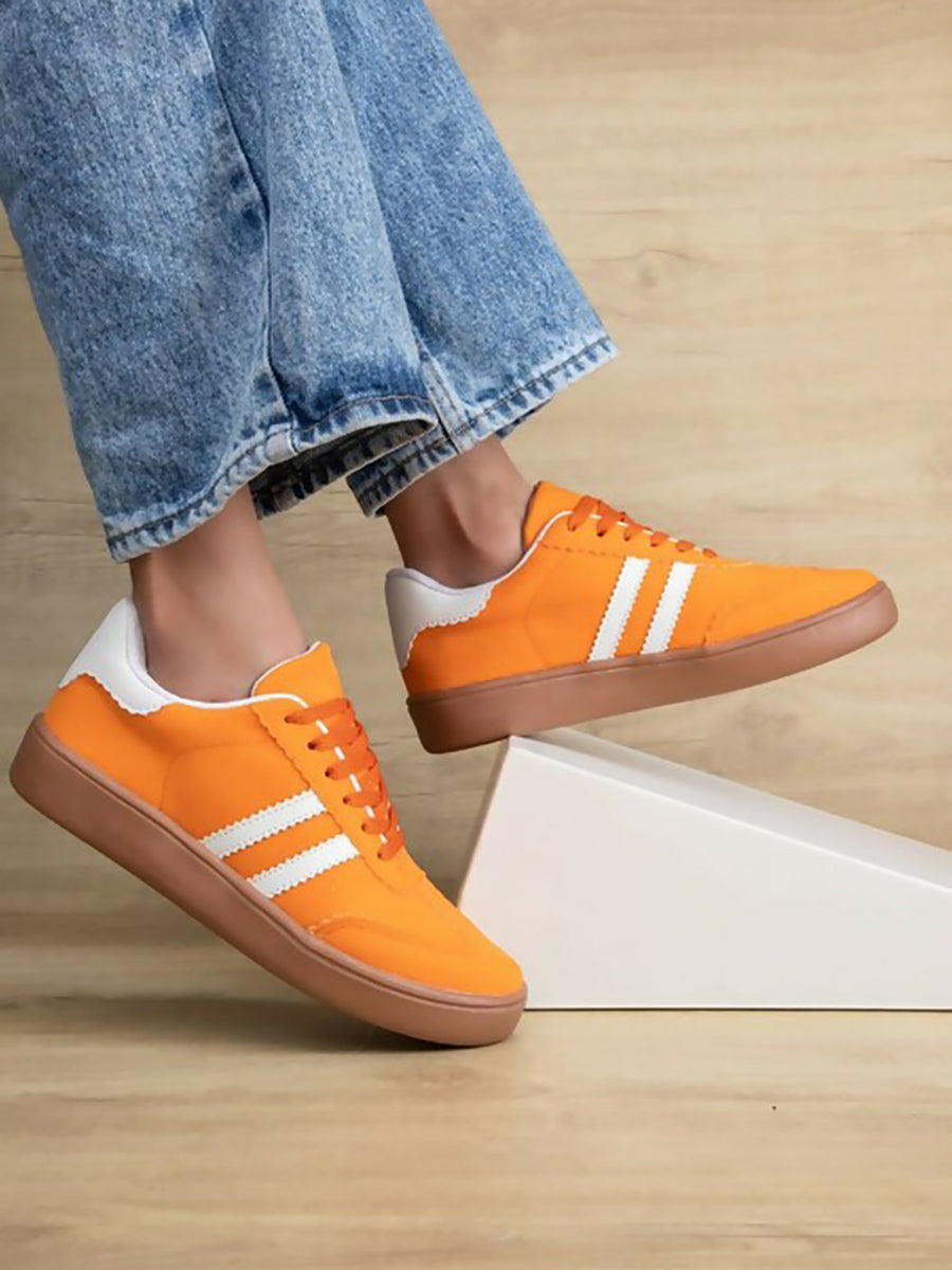 Orange and White Sneakers