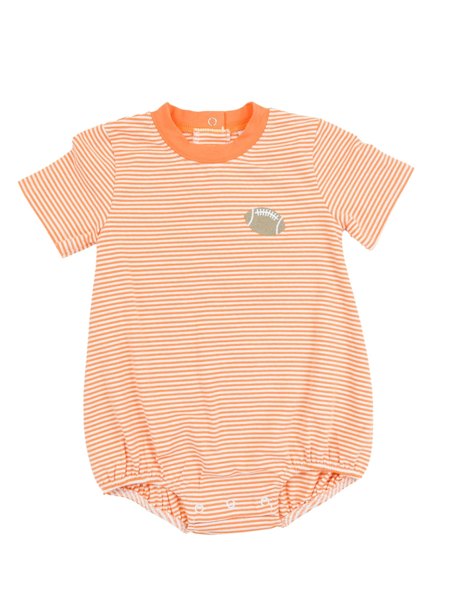 Orange Stripe Baby Boy Romper