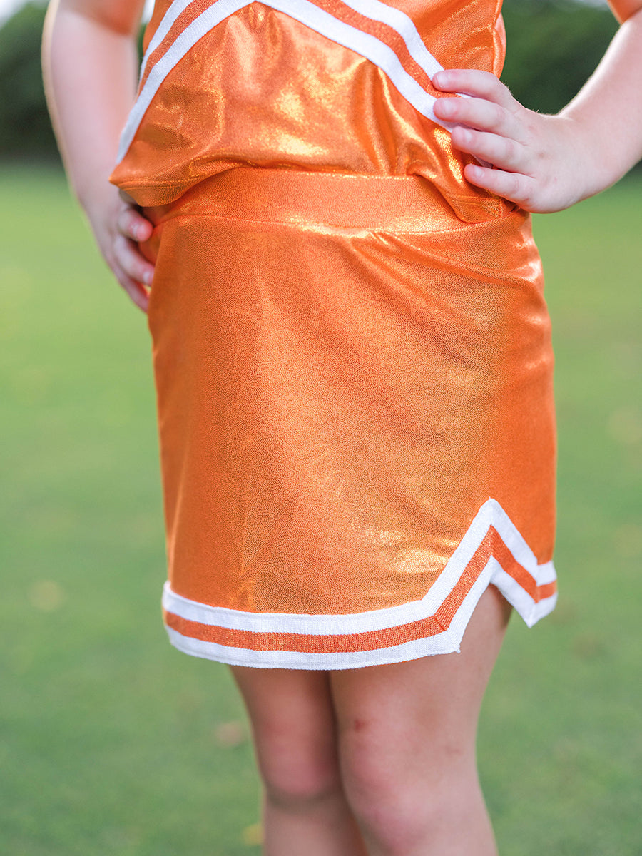 Orange Shimmer Gameday Cheer Suit, Toddler & Youth