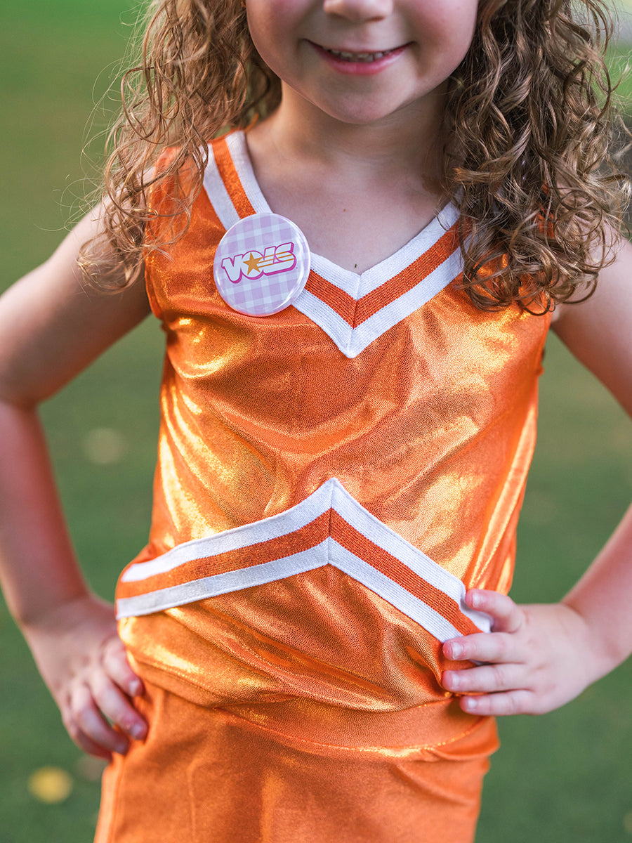 Orange Shimmer Gameday Cheer Suit, Toddler & Youth
