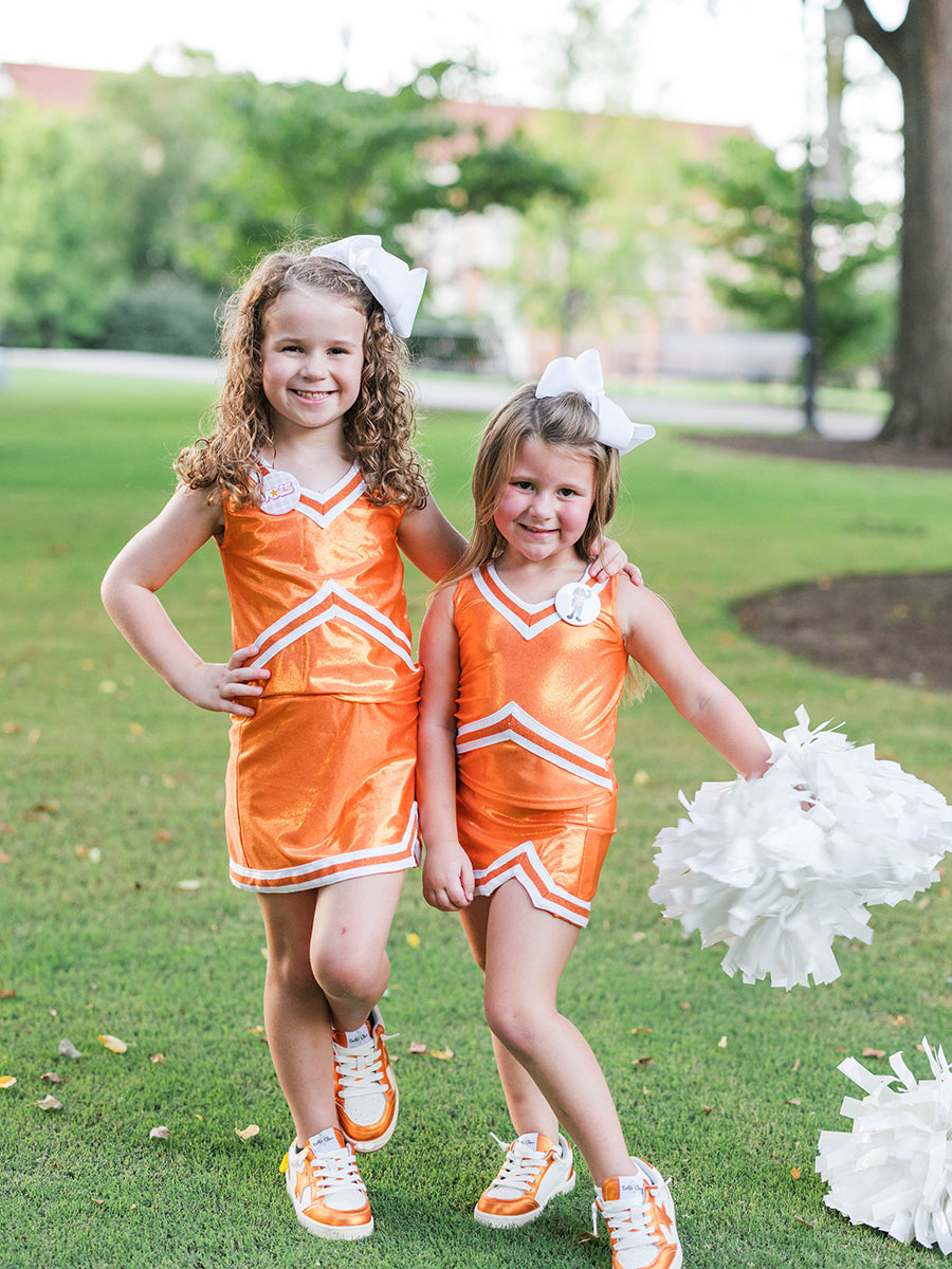 Orange Shimmer Gameday Cheer Suit, Toddler & Youth
