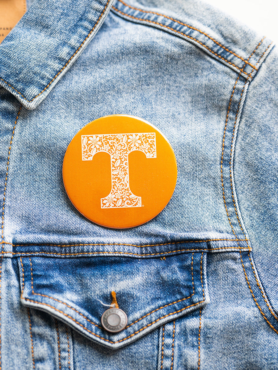 Orange VOLS "Power T" Button