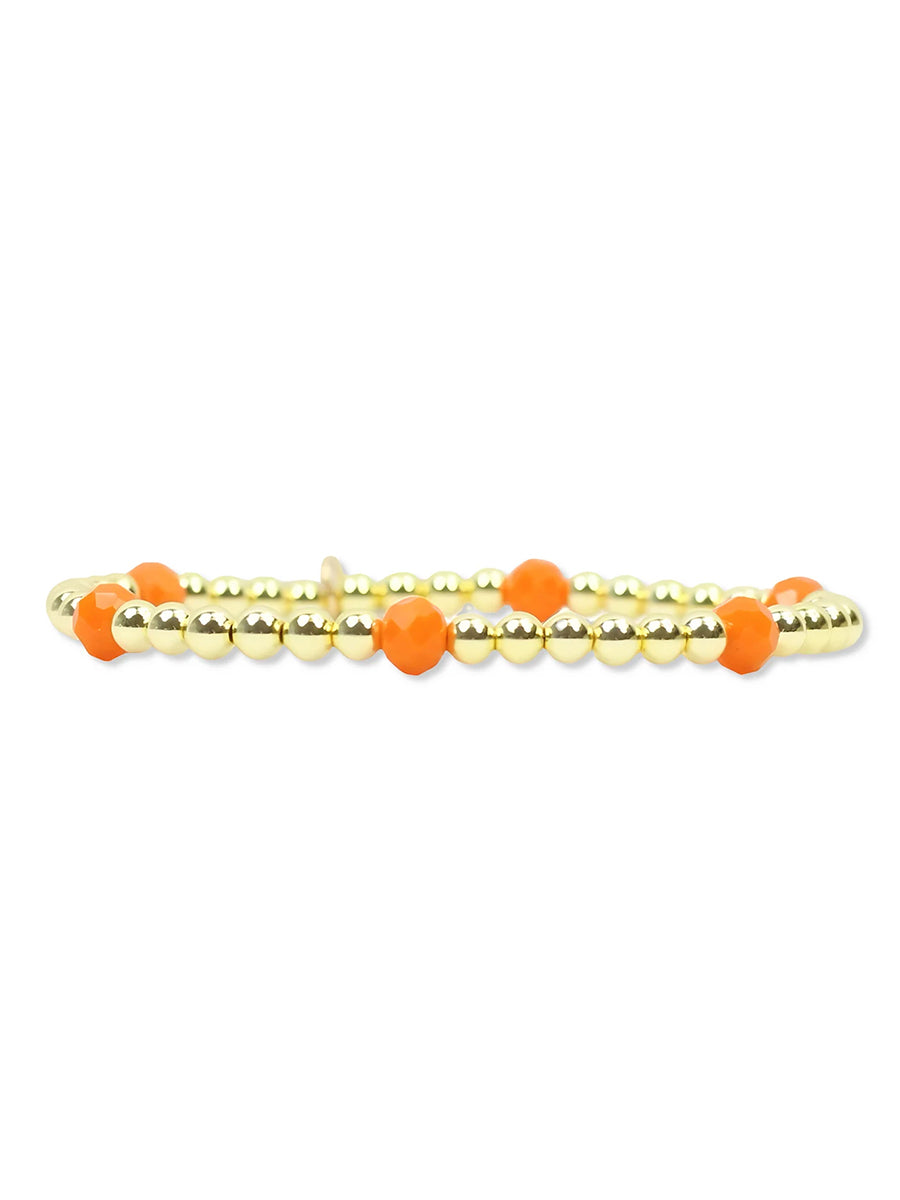 orange and gold beaded VOLS bracelet