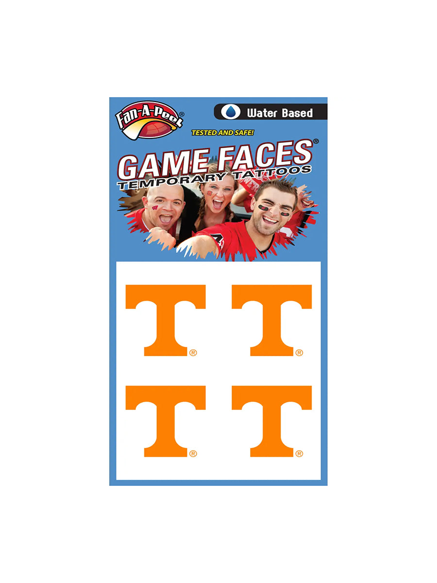 Tennessee Game Faces Temporary Tattoos