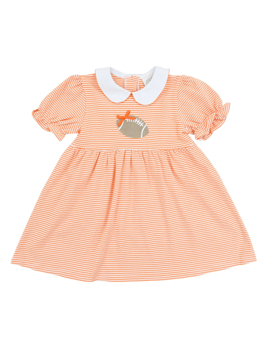 Toddler Orange Stripe Football Dress