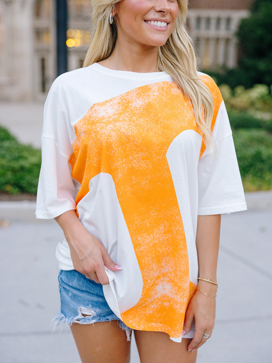 Tennessee Lawson "Power T" Logo Oversized Tee