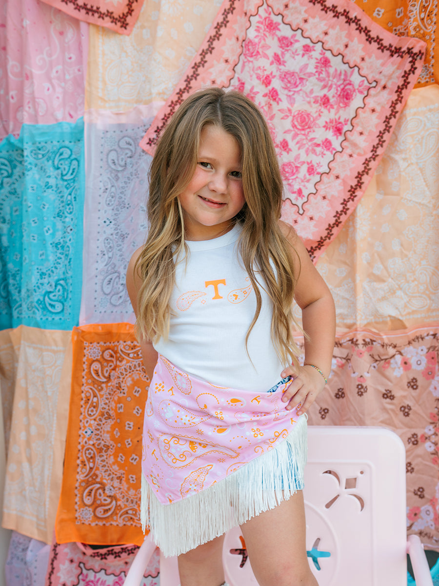 Girls “Power T” Paisley Tank