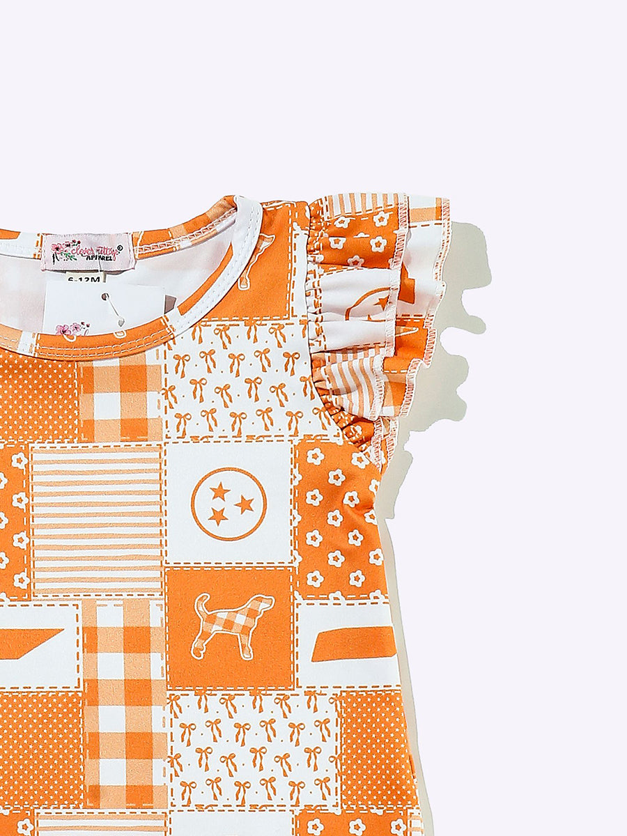 Patchwork Ruffled Baby Romper