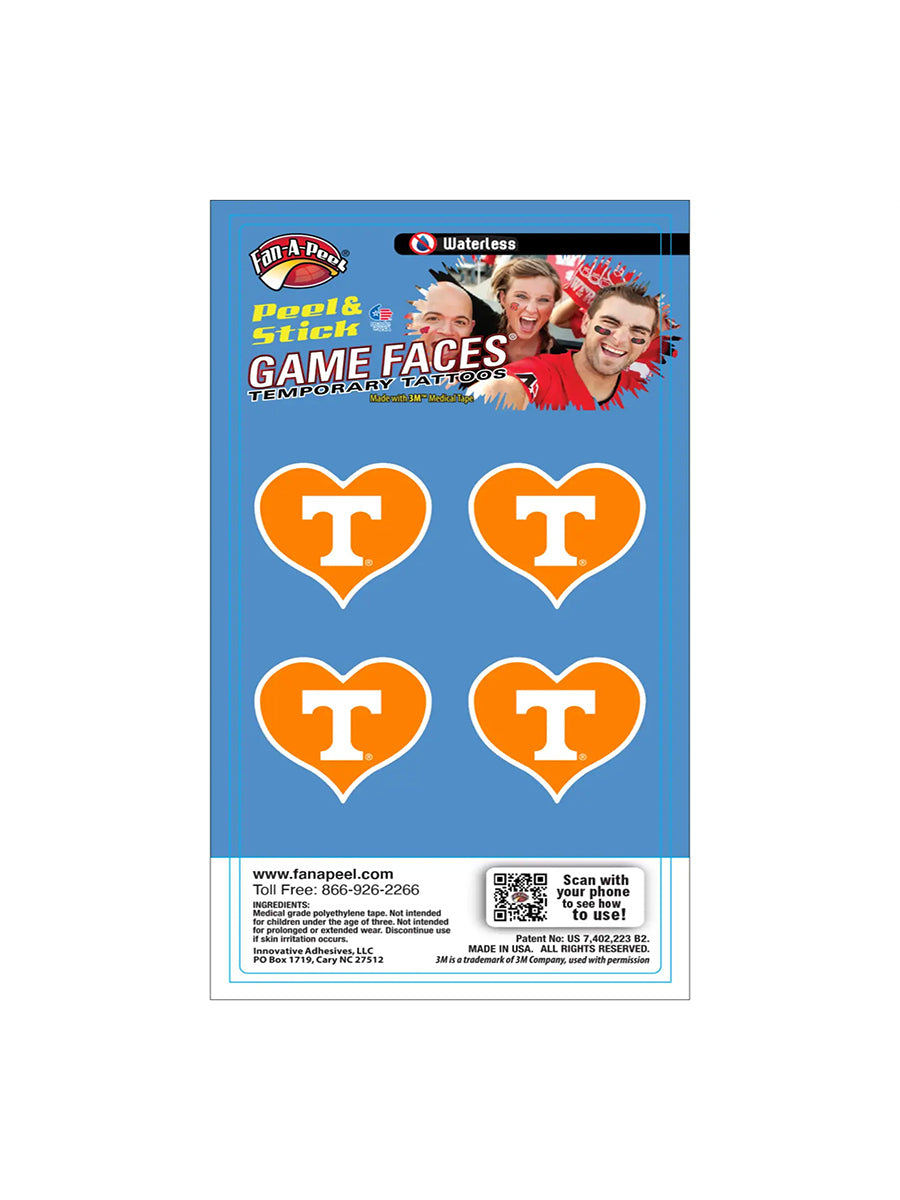 Orange Hearts Power T Tattoo