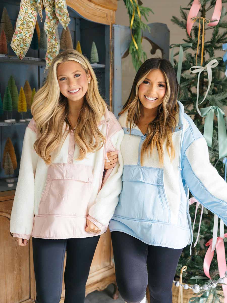 Half Snap Fluffy Fleece Pullover (2 Colors)**Doorbuster**