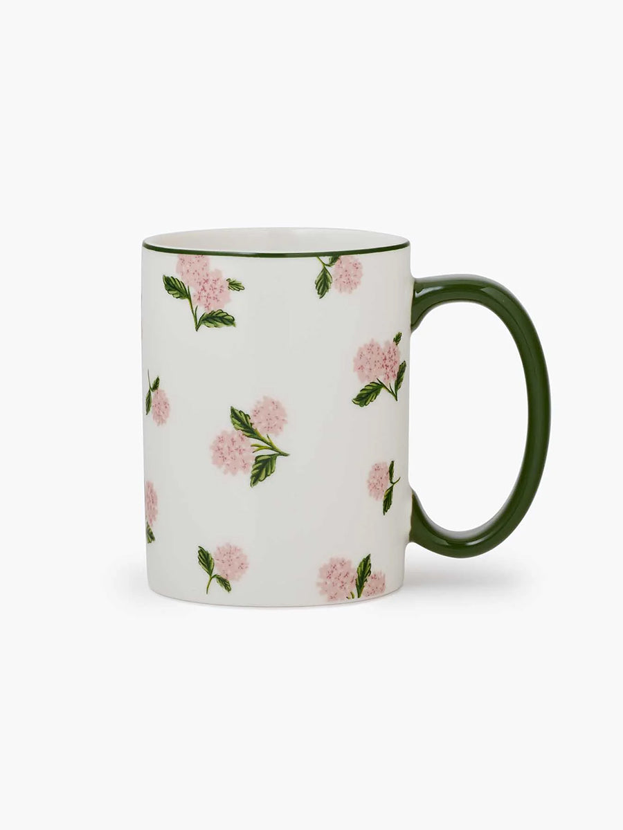 Pink Hydrangea Porcelain Mug