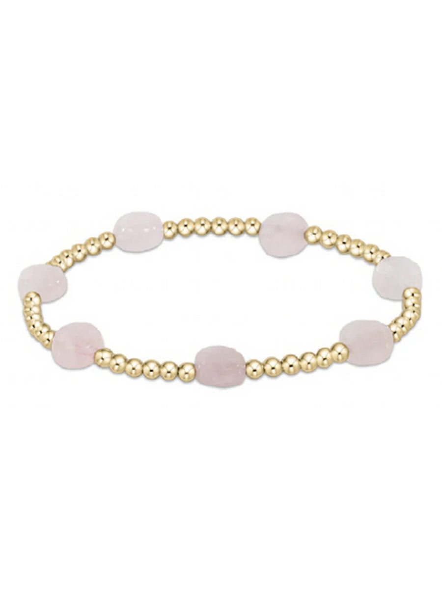 Extends Admire Gold 3mm Bead Gemstone Bracelet (6 Colors)