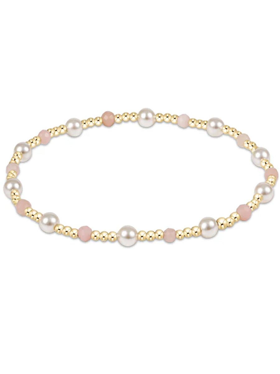 Pearl Sincerity 4mm Bead Gemstone Bracelet (12 Colors)