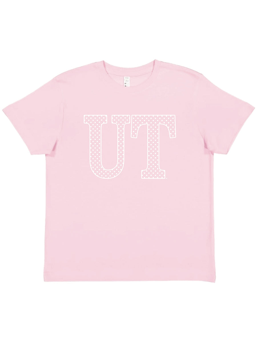 Kids Light Pink UT Polka Dot Tee