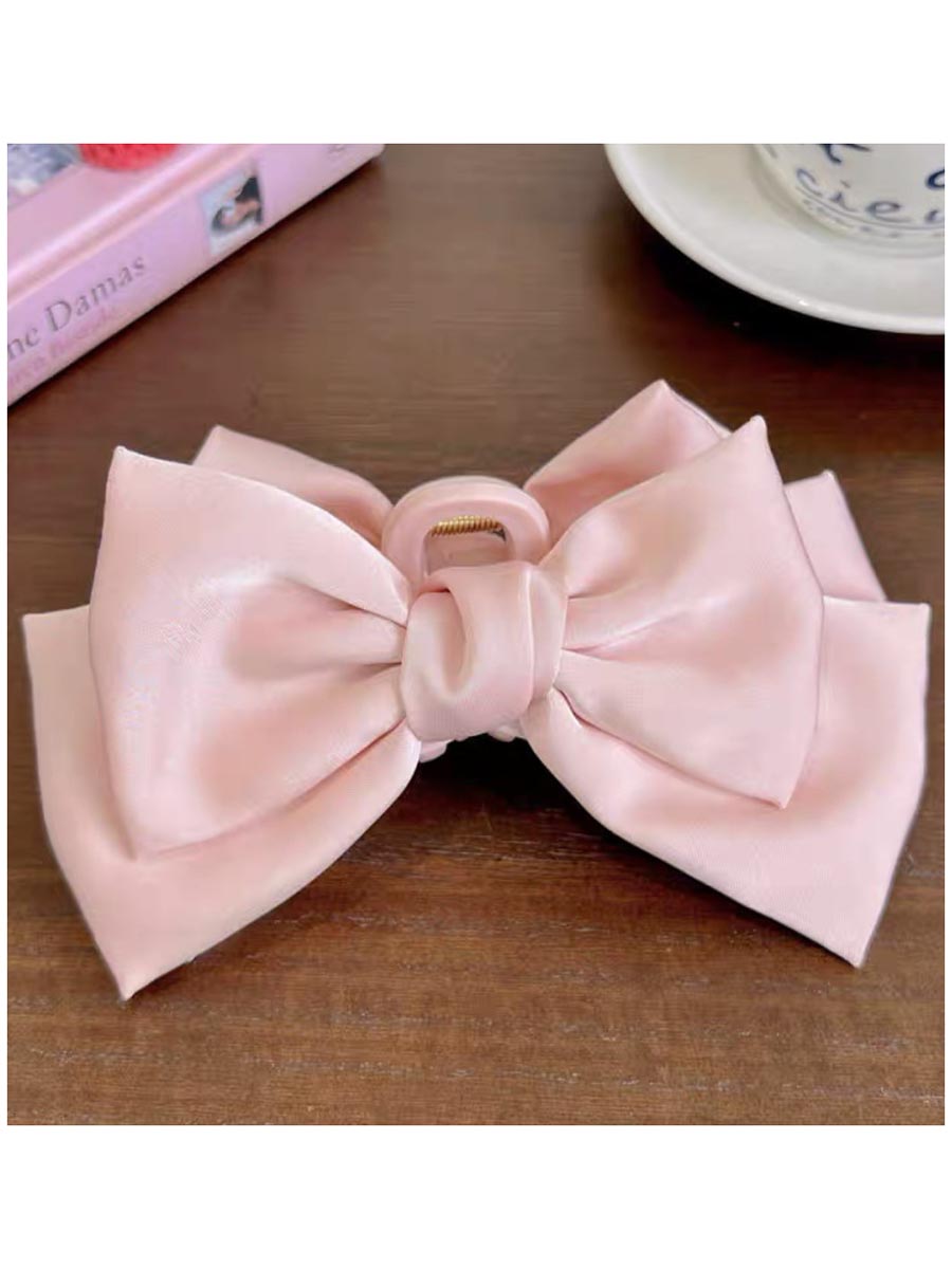 Satin Bow Hair Claw