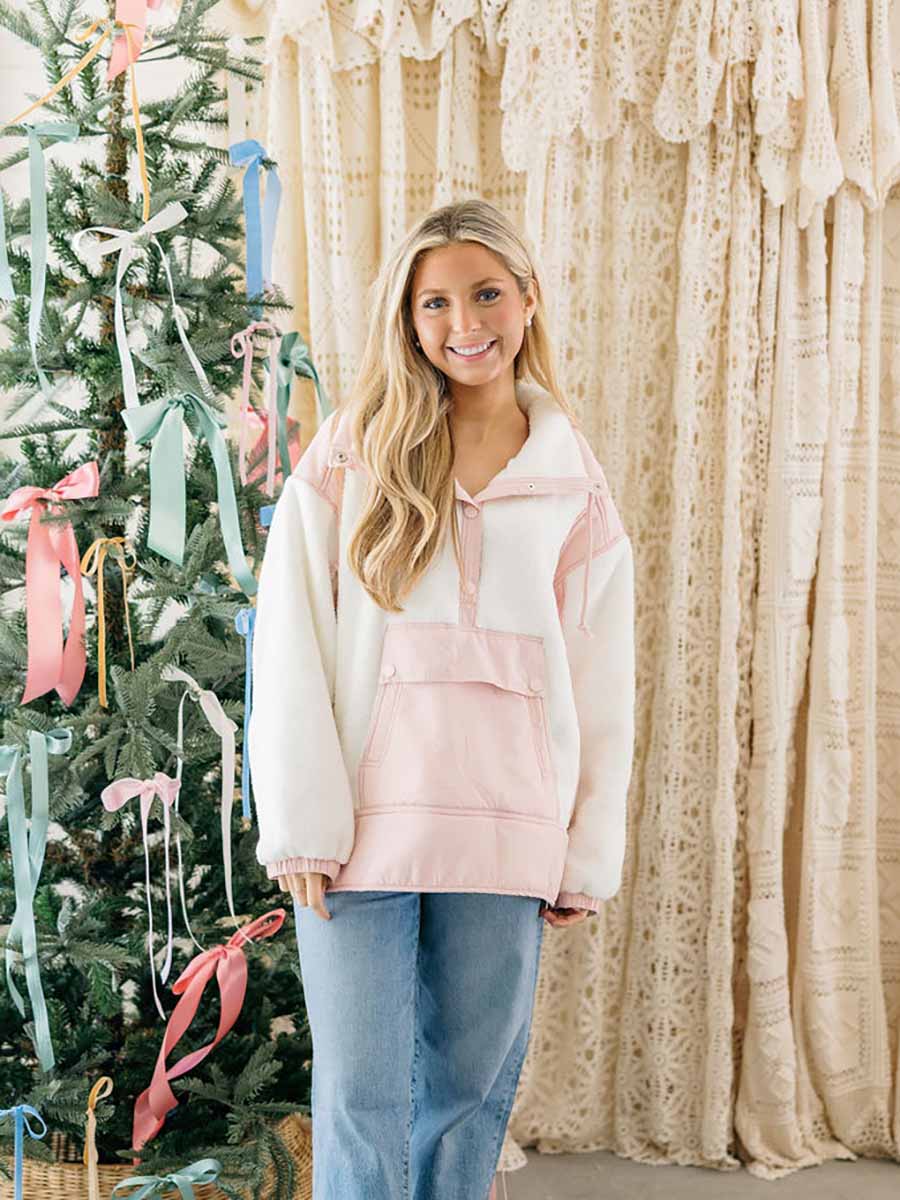 Half Snap Fluffy Fleece Pullover (2 Colors)**Doorbuster**