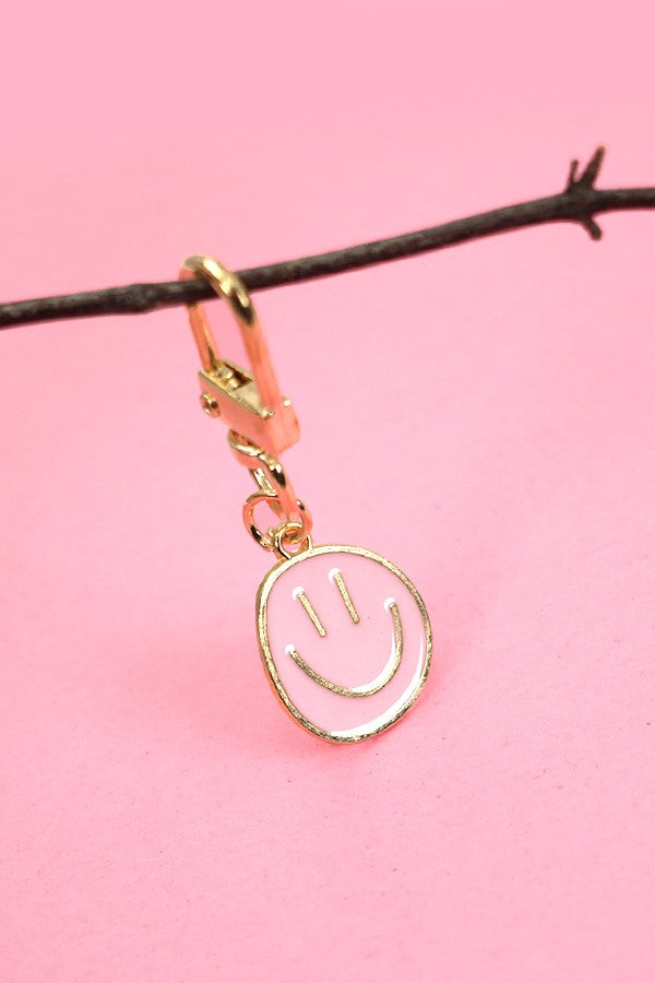 Enamel Smiley Face Keychain