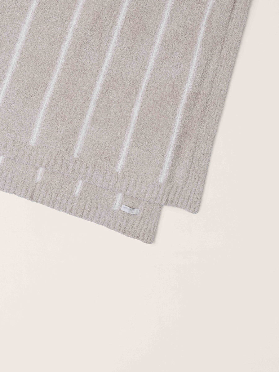 CozyChic® Pinstripe Bed Blanket, Stone/Pearl