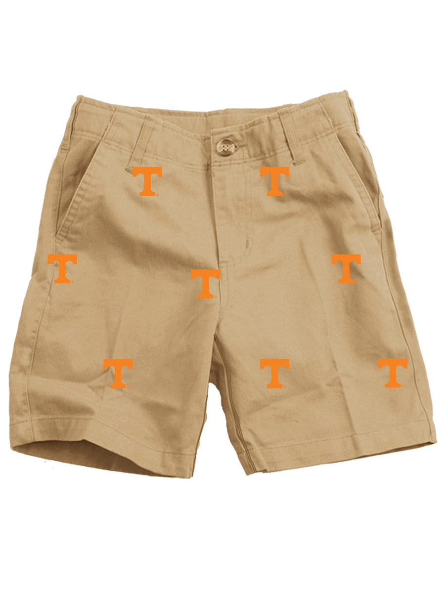 "Power T" Embroidered Boys Twill Shorts