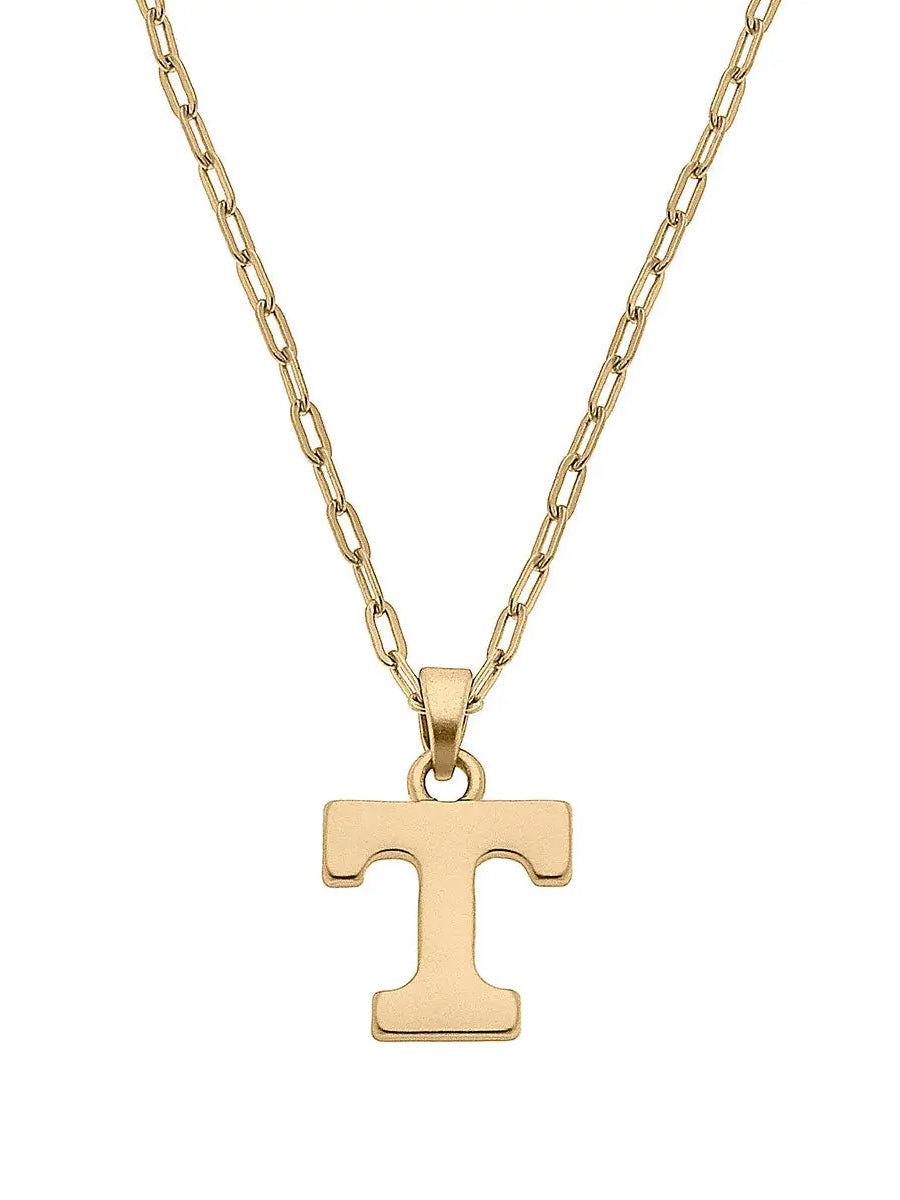 24K Gold Plated Power T Necklace