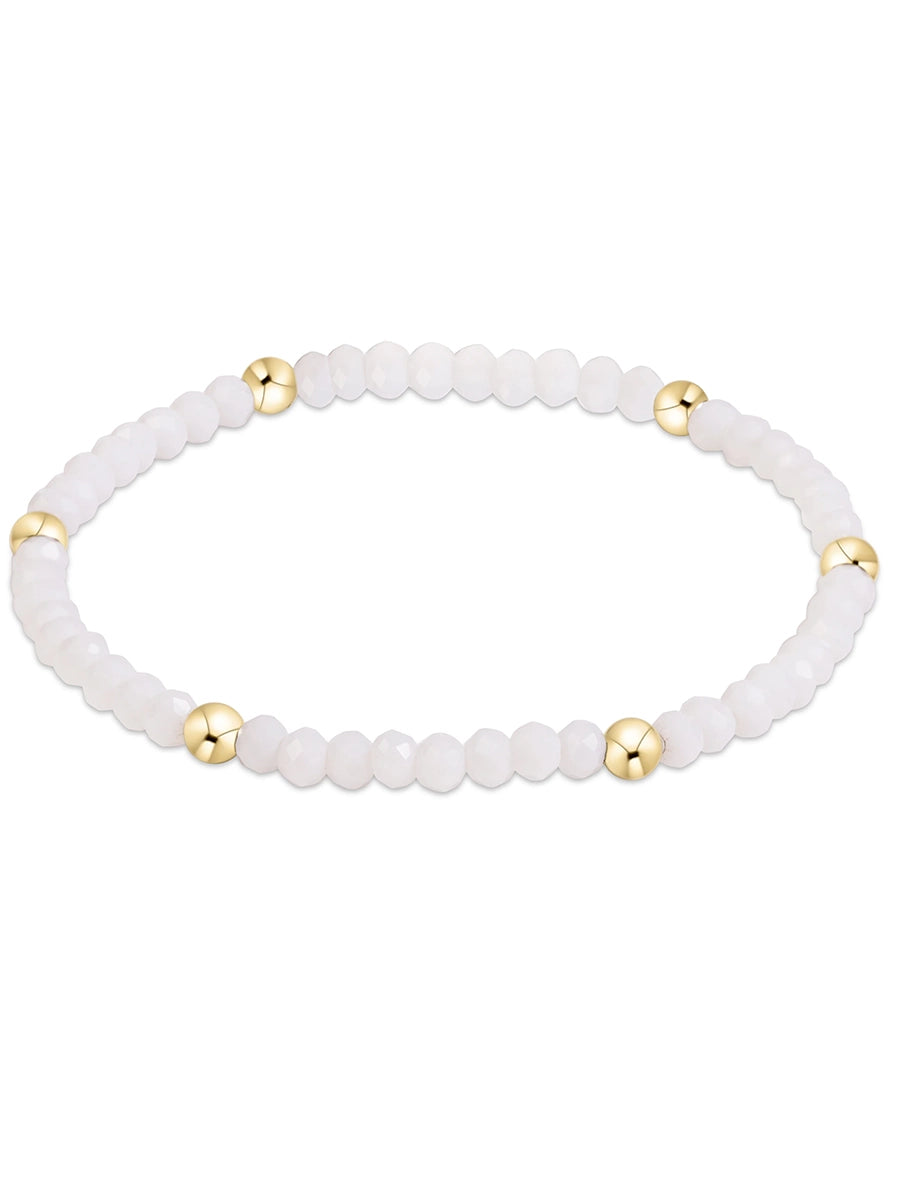 white and gold bead bracelet