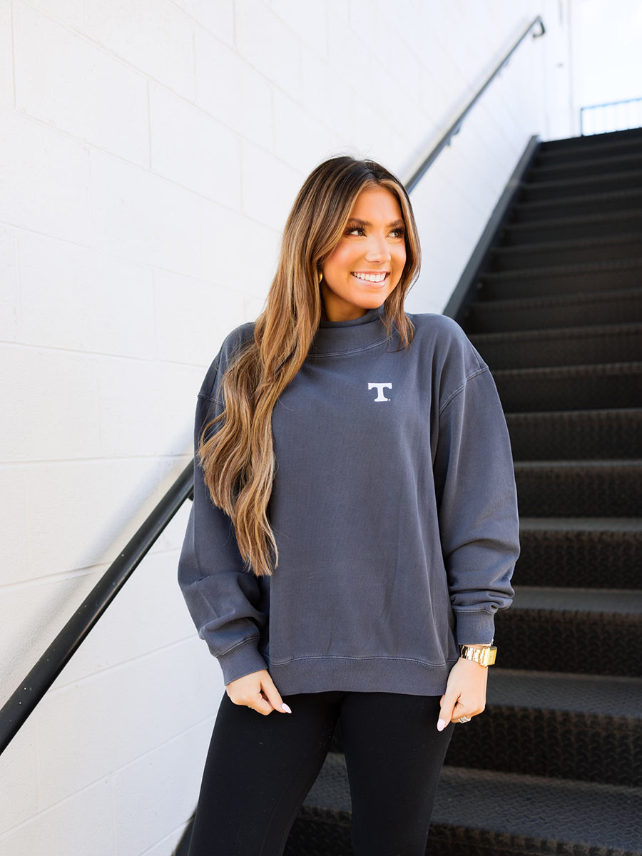 Mock Neck "Power T" Pullover