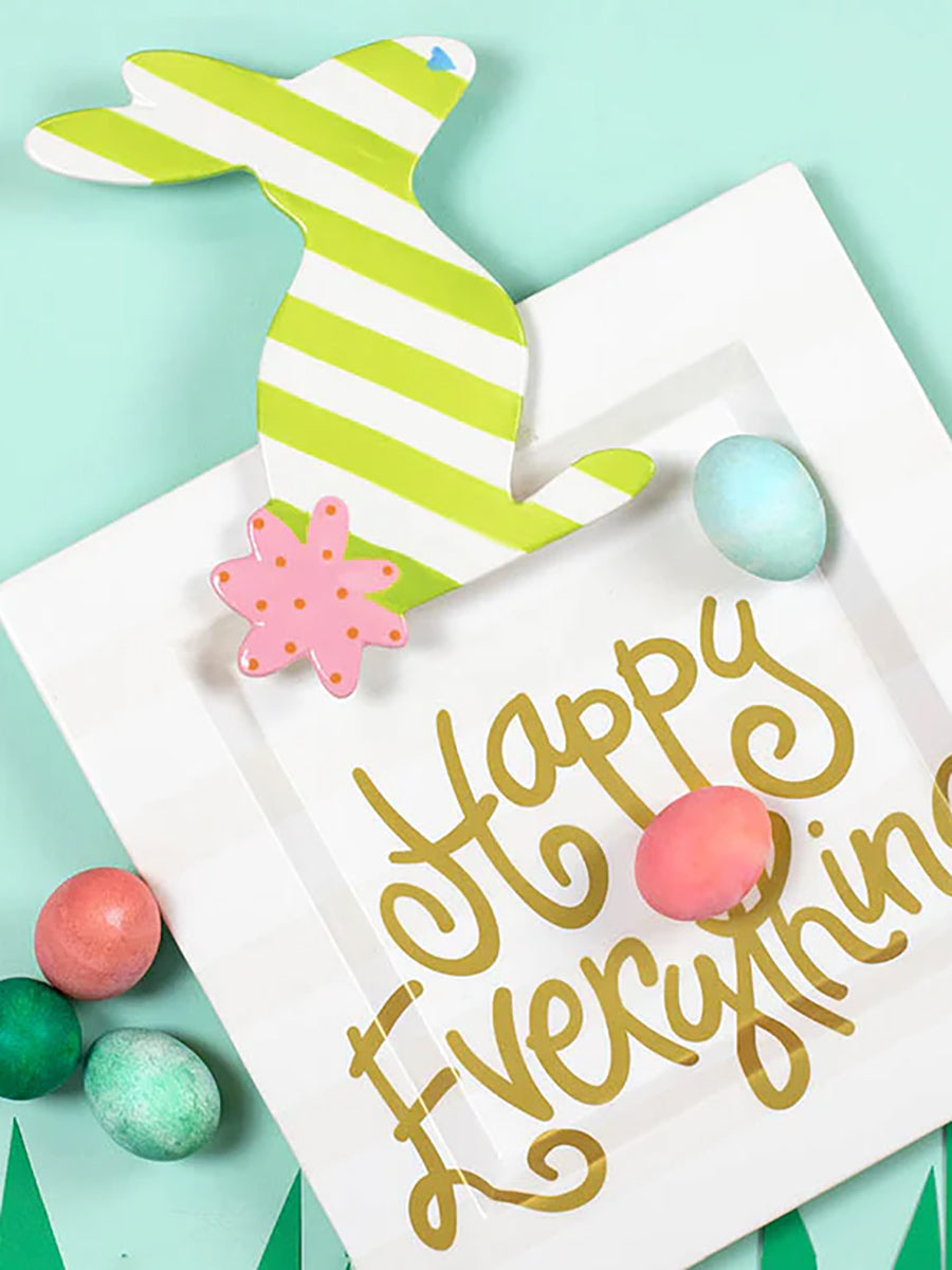 Happy Everything! Rabbit shown on serving plate