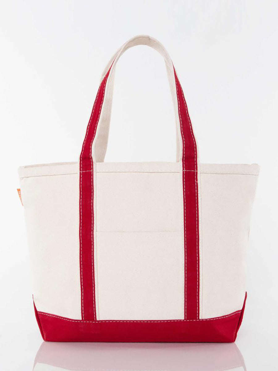 Medium Canvas Bag with Red Trim