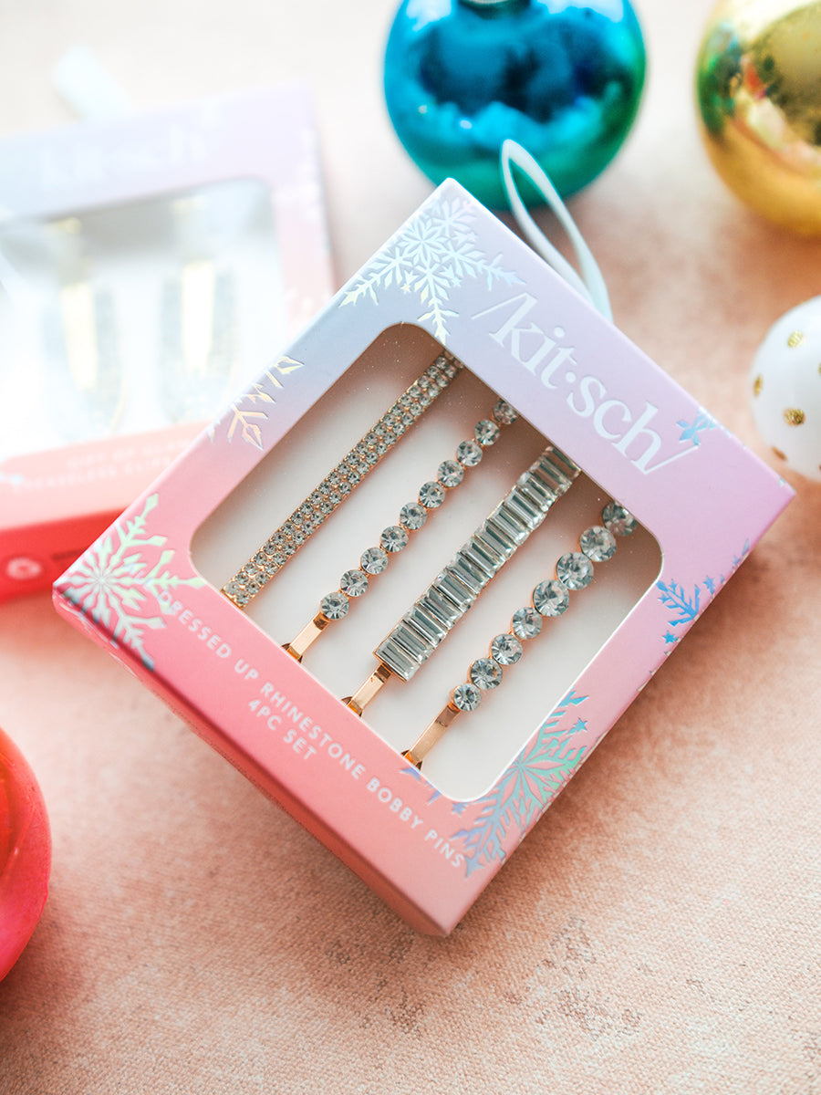 Kitsch Rhinestone Bobby Pin Set